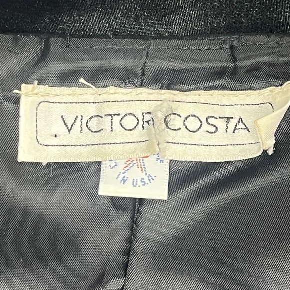 Victor Costa Vintage 80s Strapless Tiered Gown with Bow Size 8 Union Made in USA - Picture 7 of 11